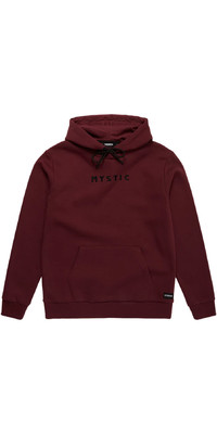 2024 Mystic Da Uomo Icon Hood Sweater 35104.230131 - Red Wine